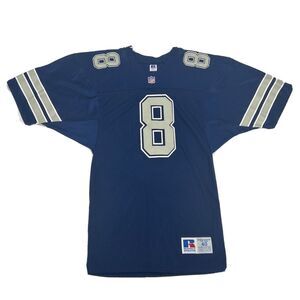 Dallas Cowboys Troy Aikman Jersey Men's 40 Blue Vintage Russell Athletic NFL USA